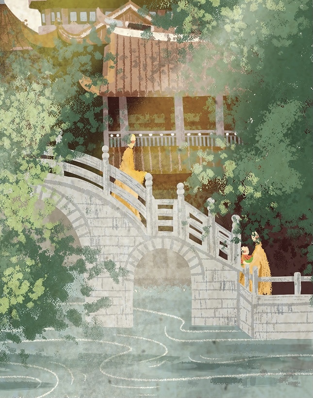大暑,原创节气插画海报