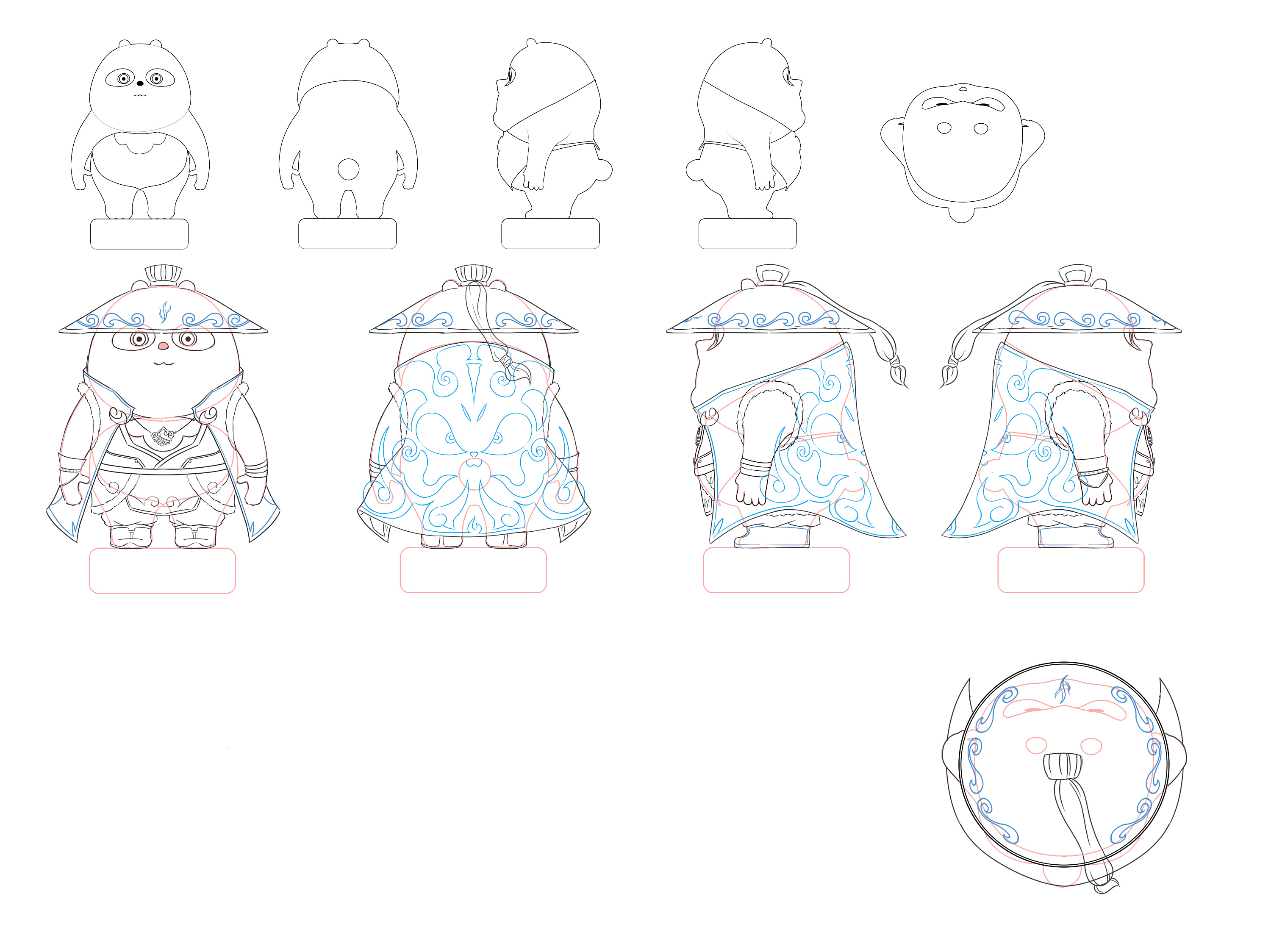 东方侠义,国潮熊猫|手工艺|手办/原型|鬼说佛 - 原创作品 - 站酷