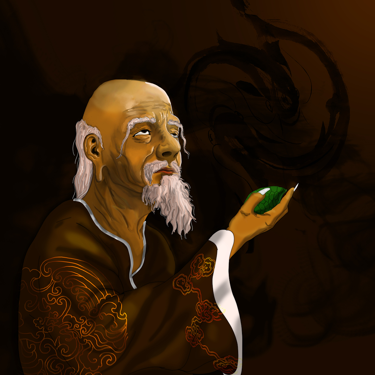 鬼谷子书籍封面插画设计