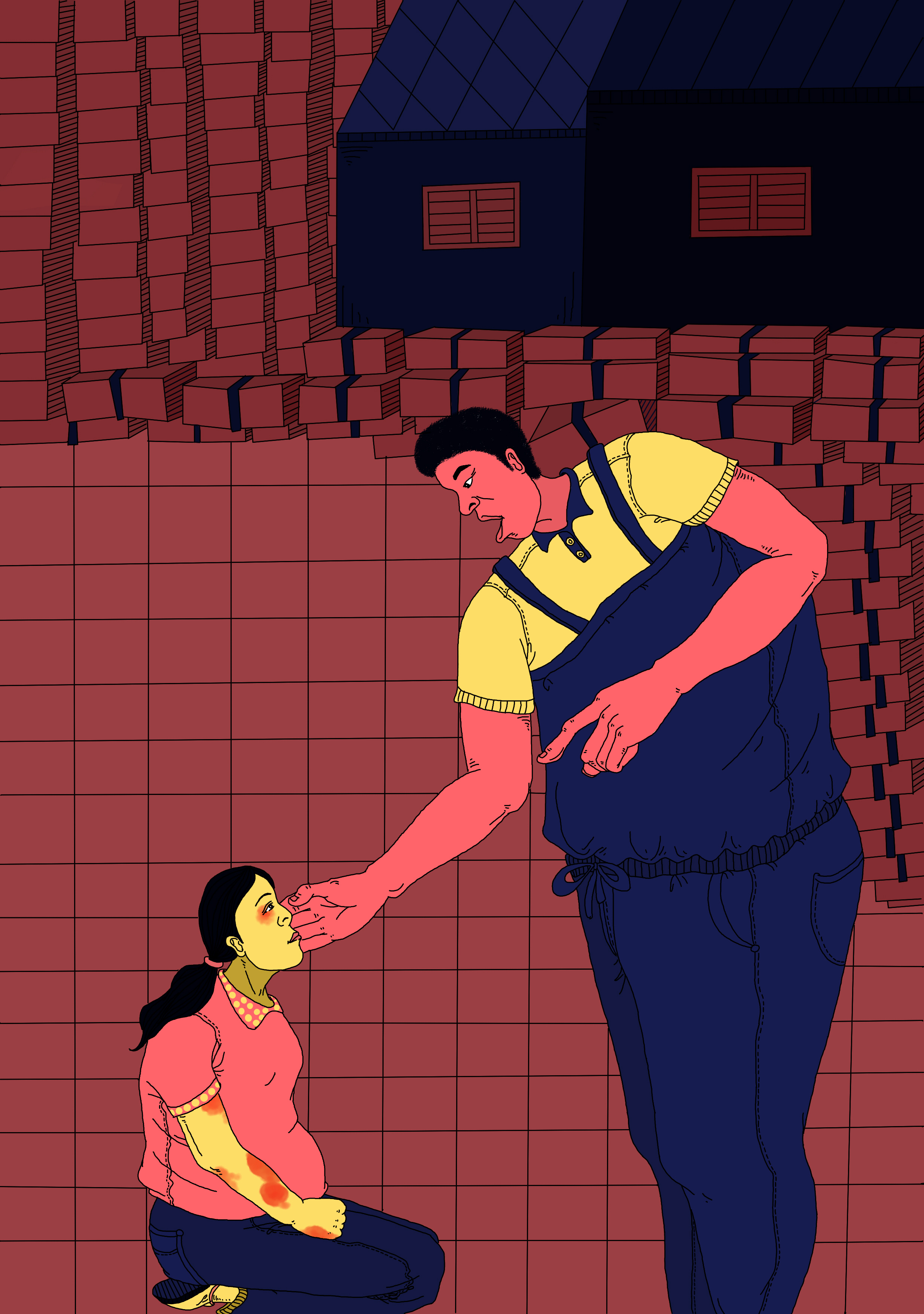 家暴|插画|创作习作|叶不溜秋 - 原创作品 - 站酷 (zcool)