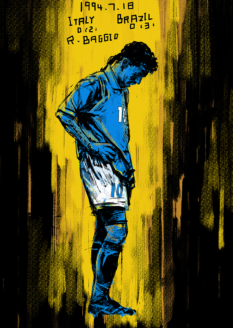 巴乔罚失了最后的点球.