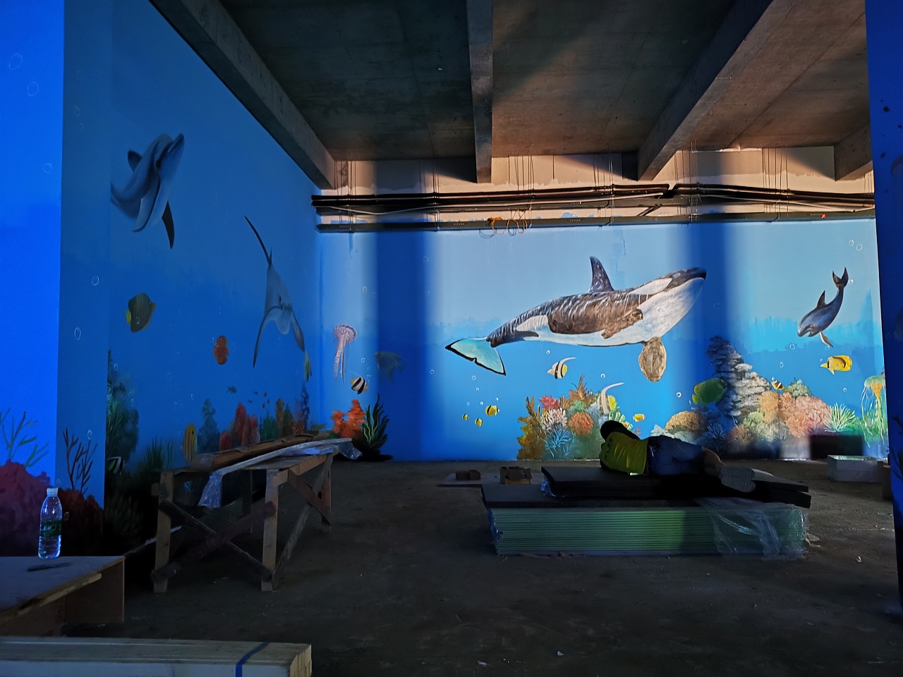 海底世界墙绘|纯艺术|绘画|农村文化墙 - 原创作品 - 站酷 (zcool)