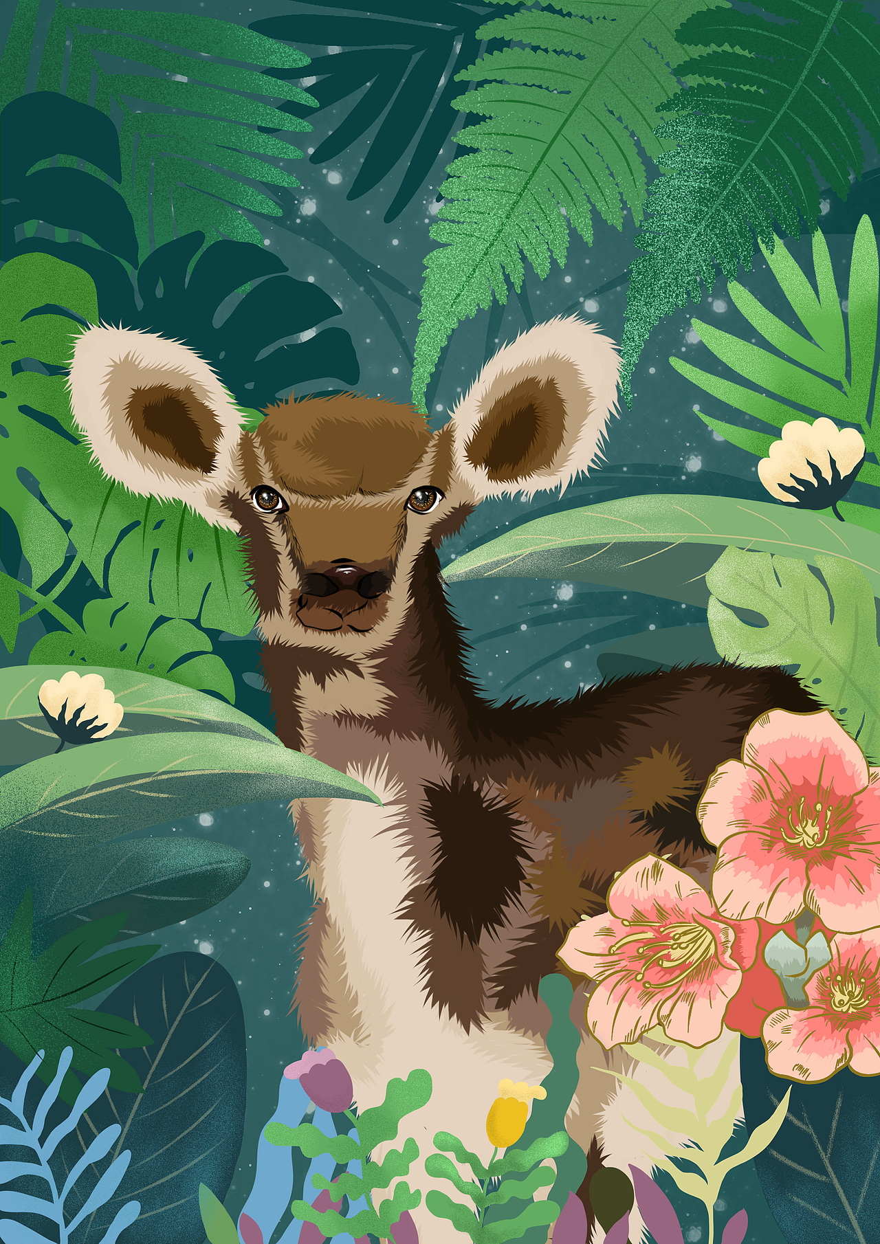 "和谐高黎贡"形象插画设计