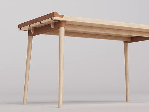 鼓语----装饰性榫卯创意桌案家具设计