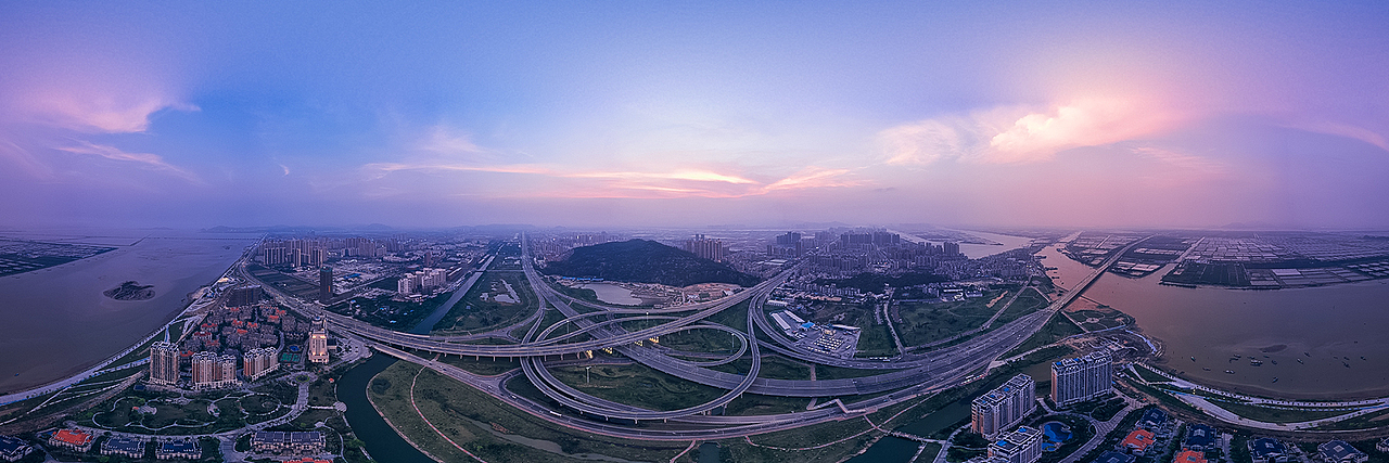 金湾大桥黄昏时分