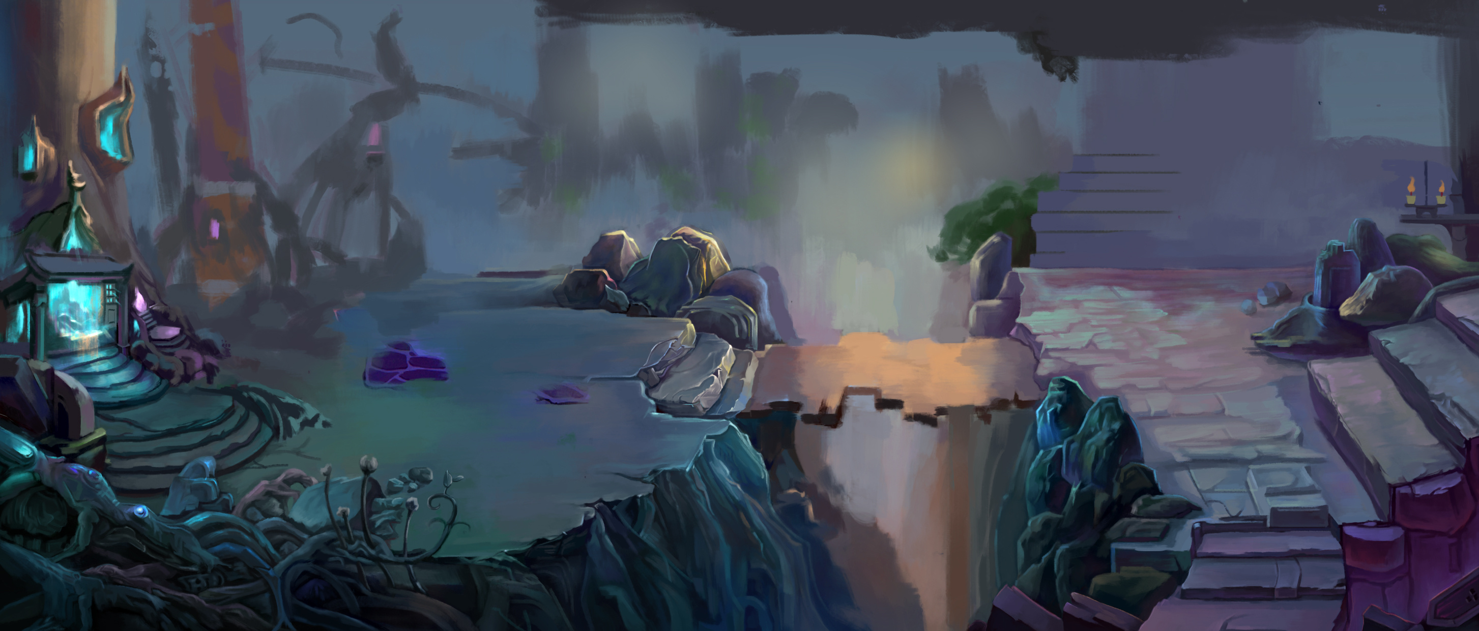 横版游戏写实场景|插画|游戏原画|zs创 - 原创作品 - 站酷 (zcool)