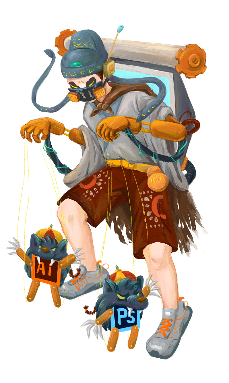 鬼（图ZMTI3MTU0MDE2） - 商业插画 - 站酷设计师来碗鱼丸原创素材 - 站酷ZCOOL