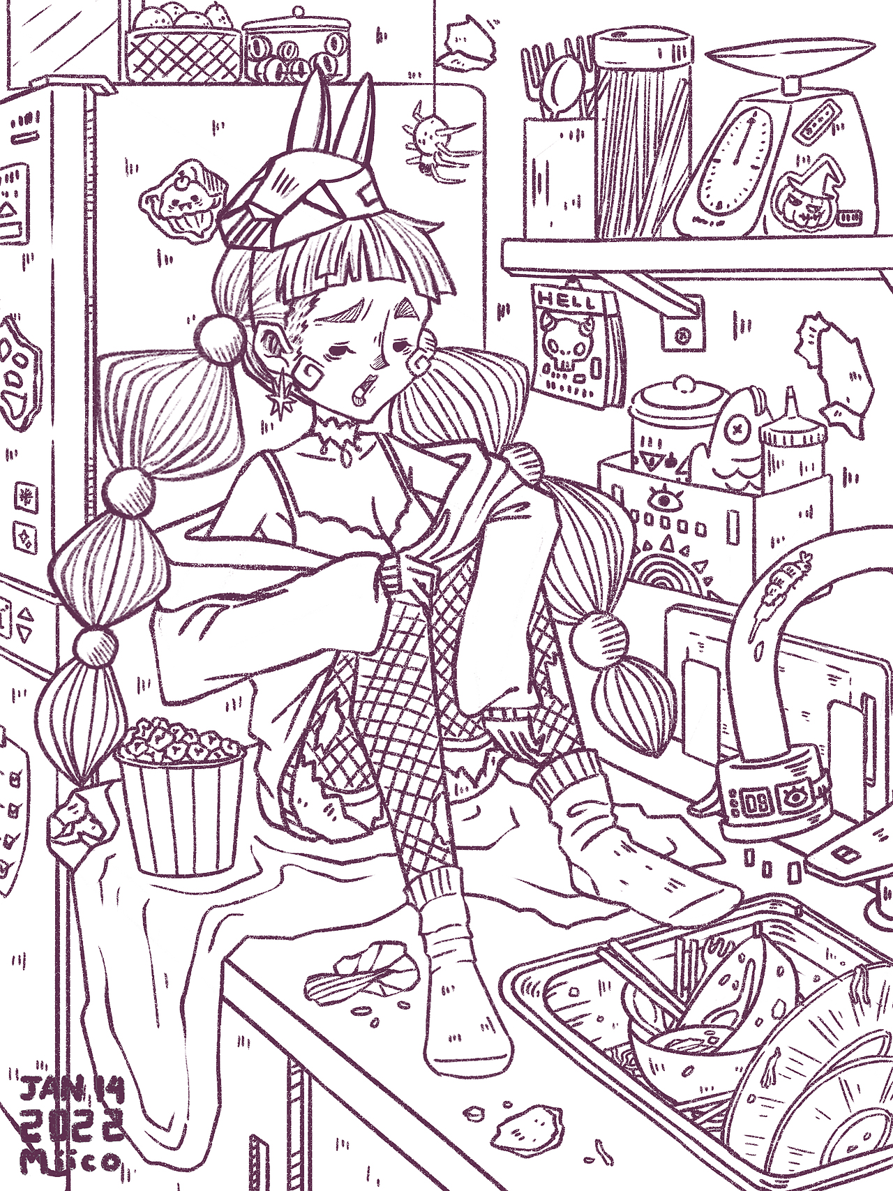 厌世系列1＆2｜米可（图ZMjg2MTg3MTQw） - 艺术插画 - 站酷设计师米可Miico原创素材 - 站酷ZCOOL