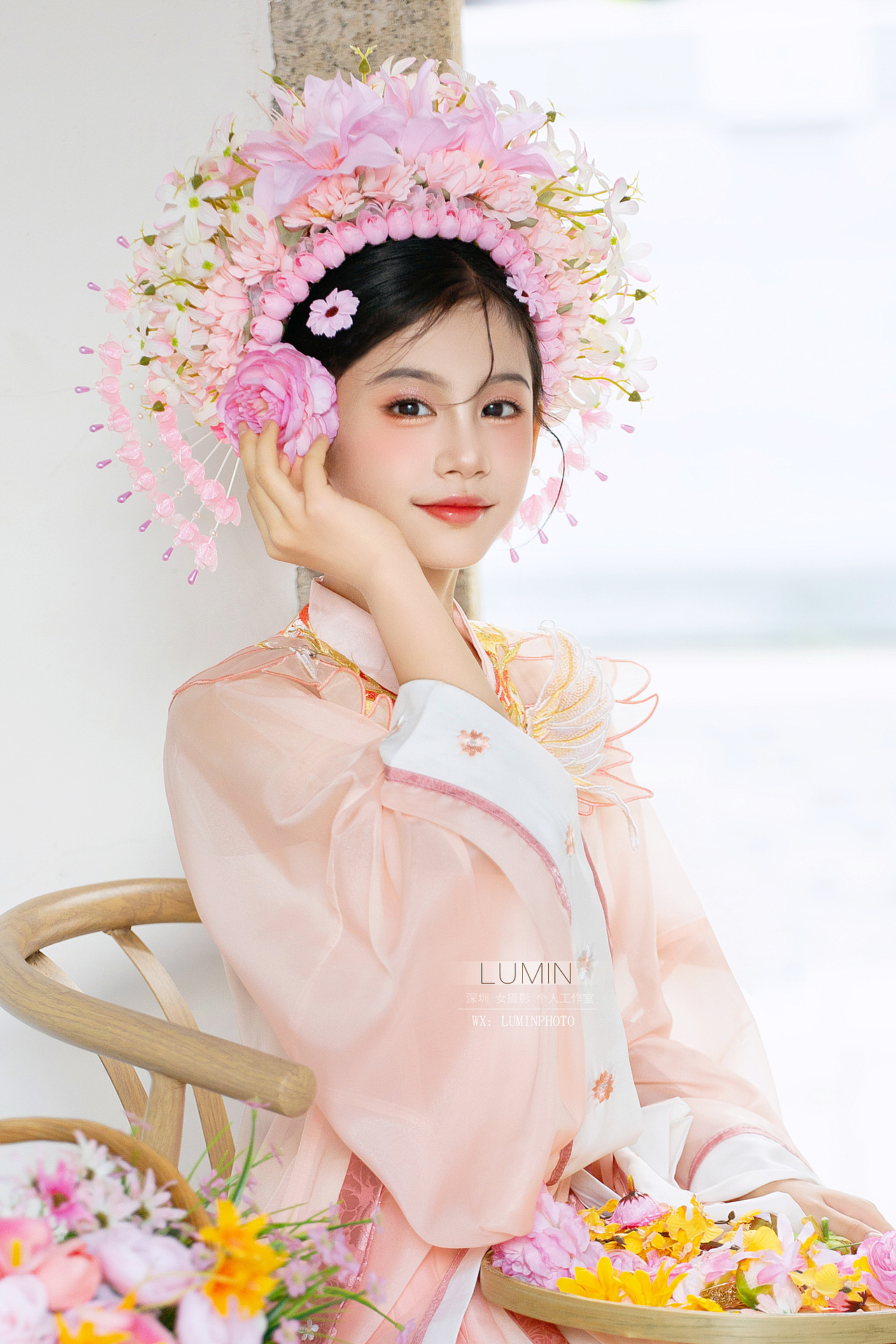 深圳暑假拍簪花 簪花写真摄影 泉州簪花  暑假拍簪