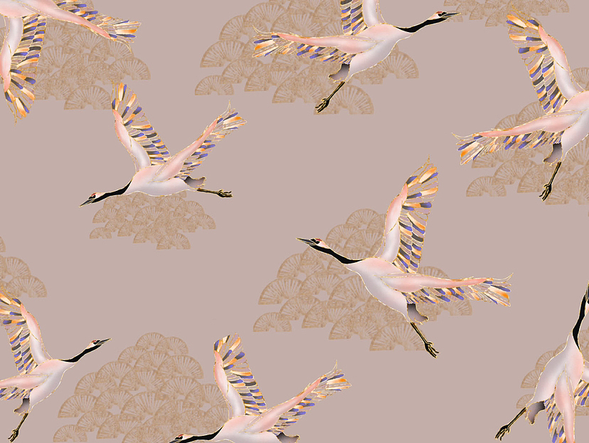 发布一组练习作品-国潮仙鹤