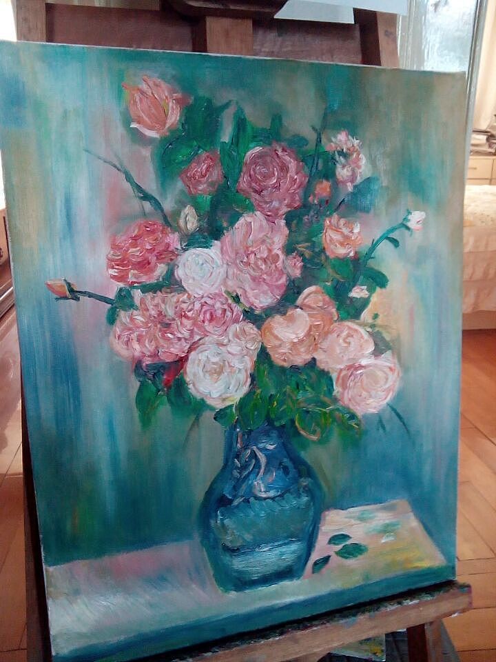 油画《生命都曾经艳丽》 作者:果酱女王_俞果