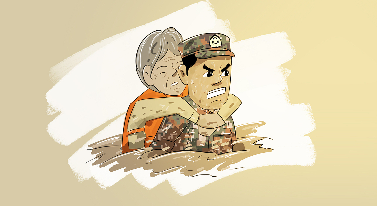 抗击“洪魔”的英雄