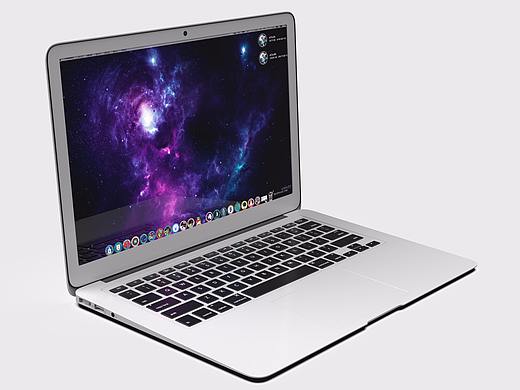 MacBook Air笔记本电脑犀牛模型渲染