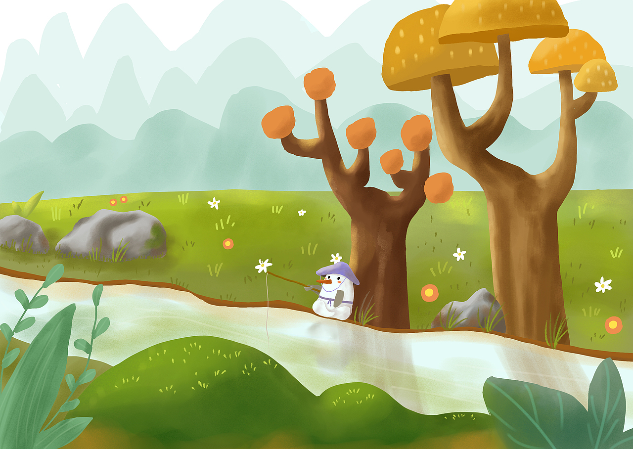 可爱原创练习的插画