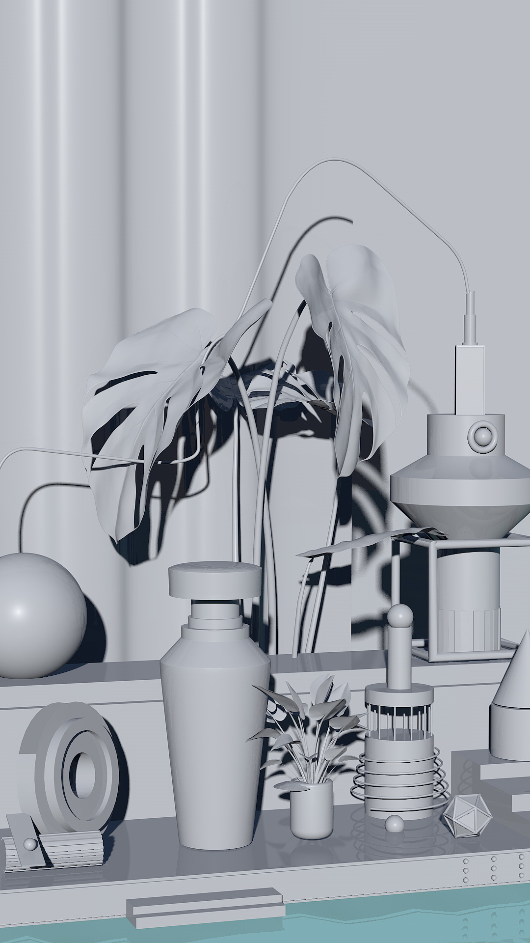 c4d-化妆品建模白膜