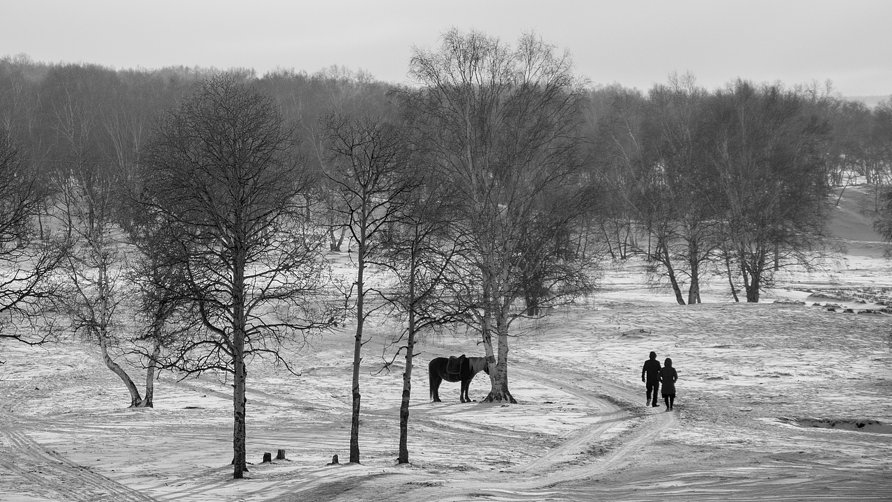风雪徒步坝上乌兰布统