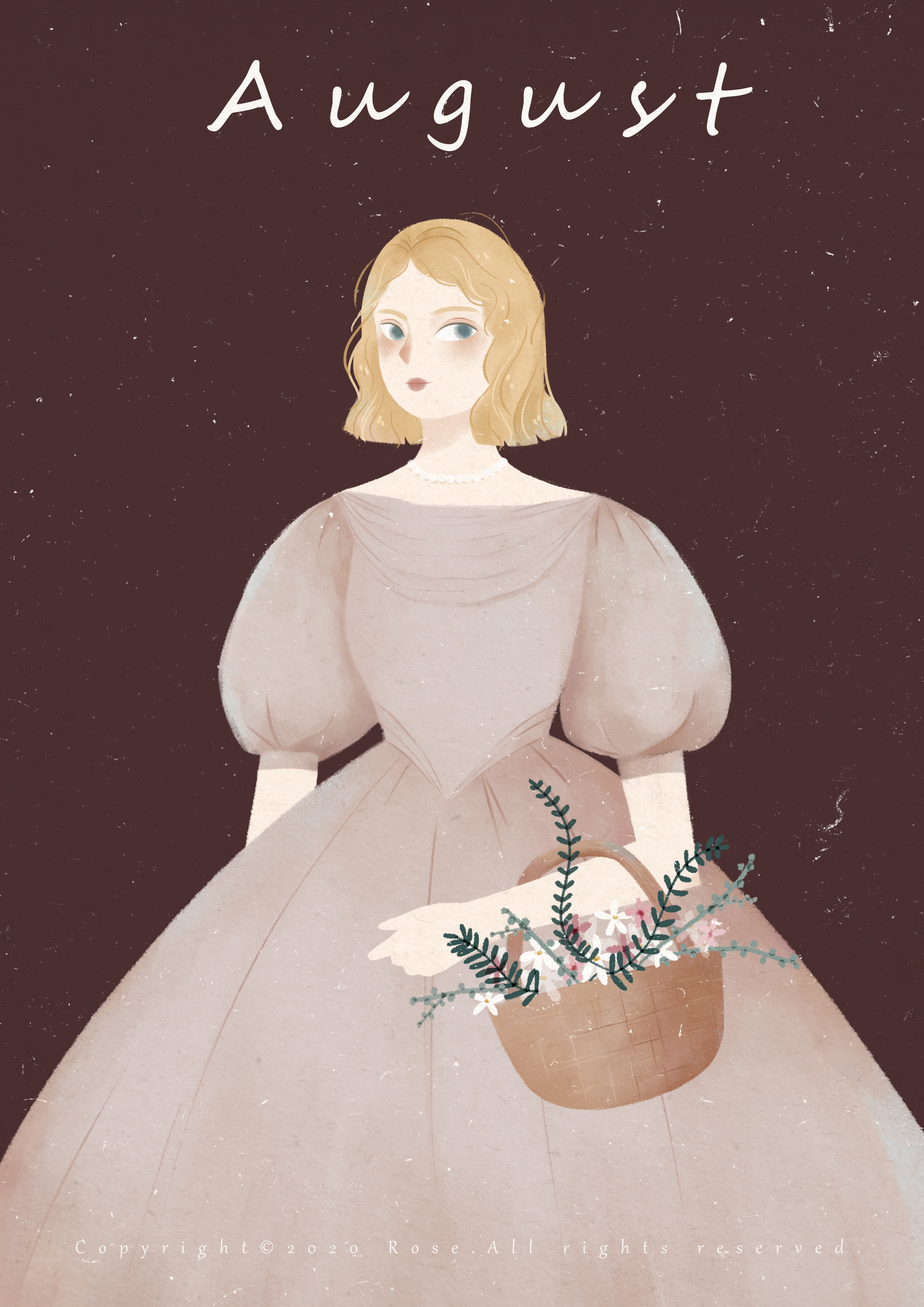 复古风格人物插画