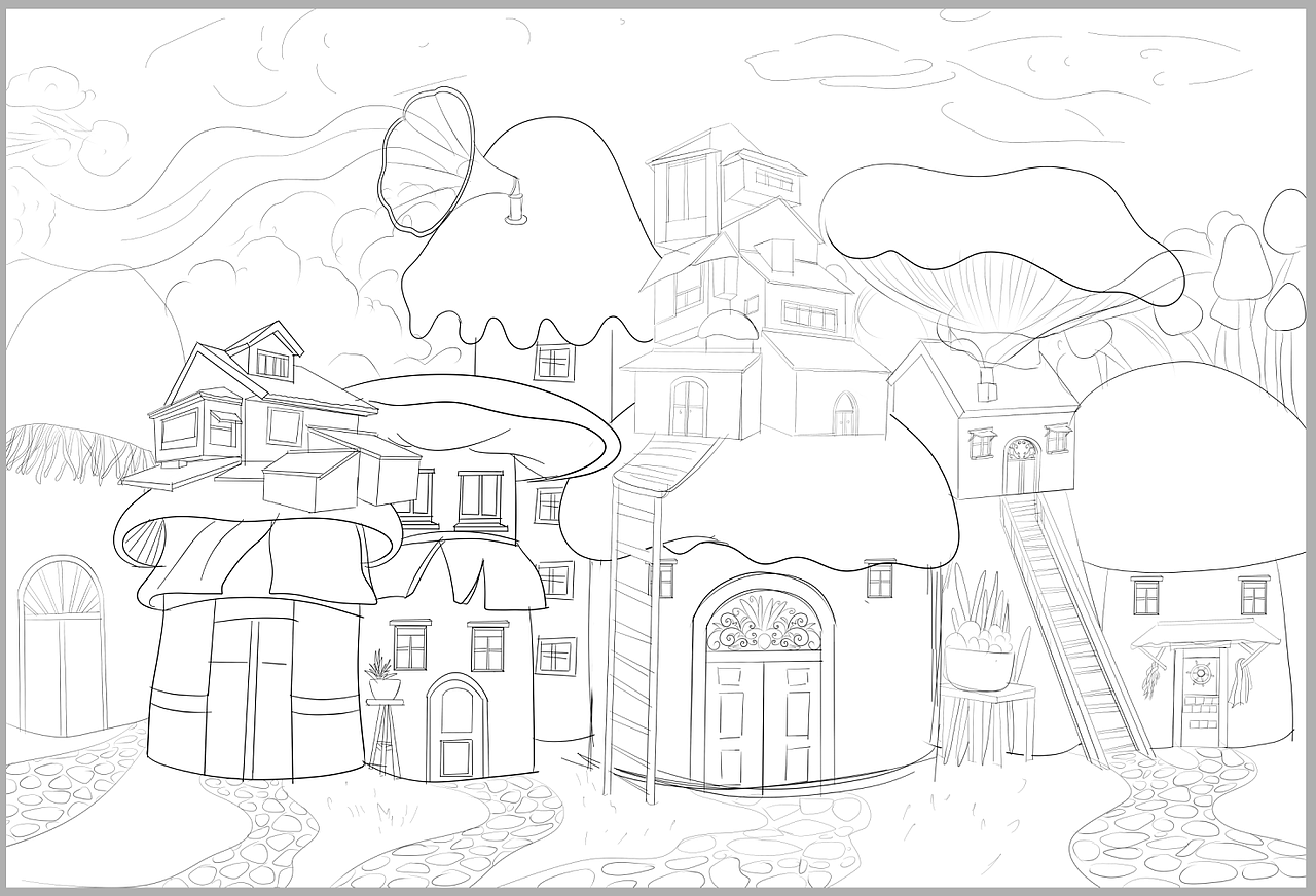 卡通梦幻城堡（图ZMjIwNjY2NjIw） - 商业插画 - 站酷设计师古西彦原创素材 - 站酷ZCOOL