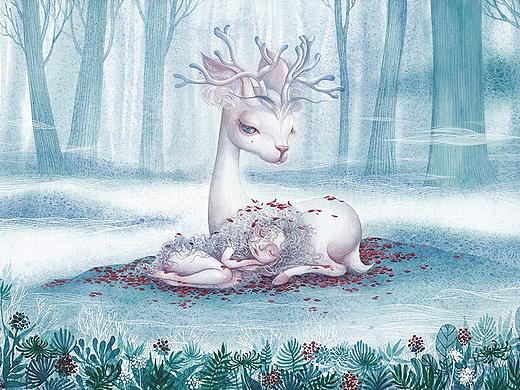 《鹿娘》draw by 付璐 （不管了_鹿）