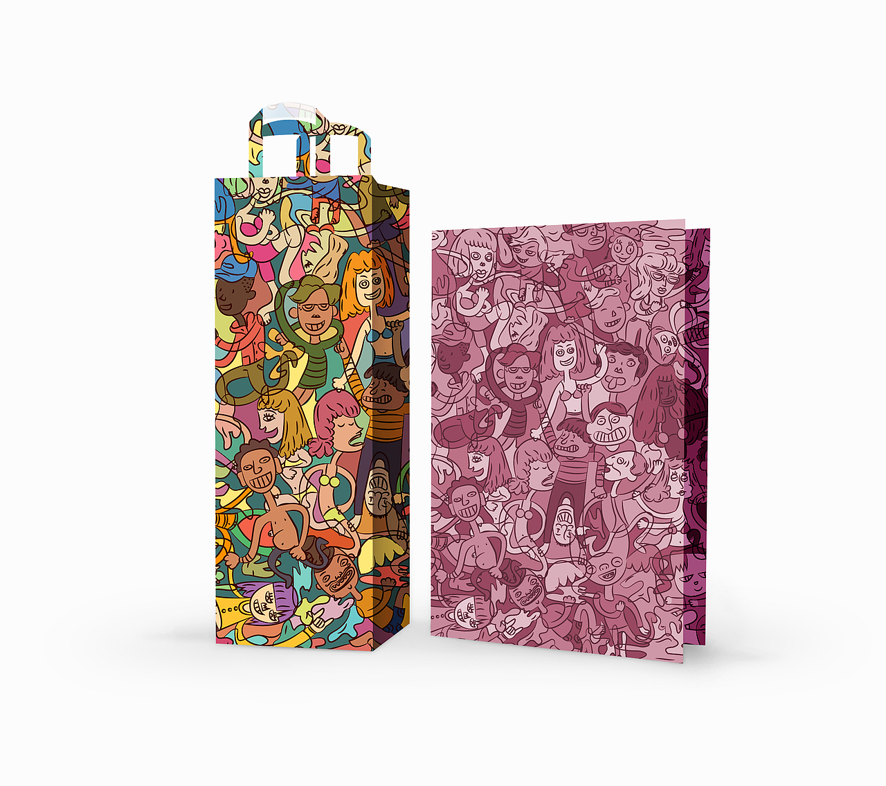 包装袋插画设计（图ZNTI0MTQ5NzI=） - 艺术插画 - 站酷设计师橙汁汁原创素材 - 站酷ZCOOL