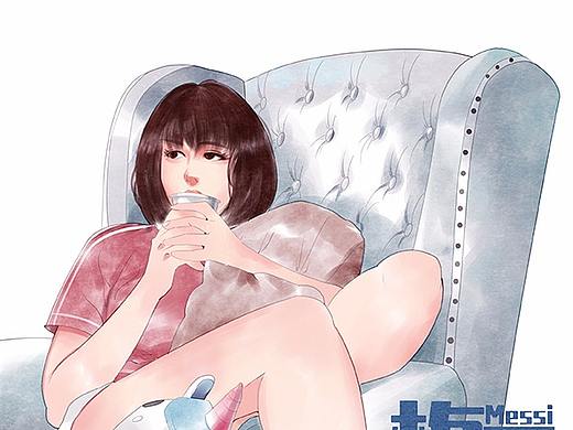 喝咖啡小美女（个人主页-ZMzY2Njc2ODA=） - 创作习作 - 站酷设计师无敌小梅西原创素材 - 站酷ZCOOL