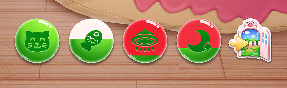 主页面切换场景的ui控件。最终版:(更加简化了设计,让控件在数值较低的时候背景变为红色,加大对比,充分提高紧迫感。)