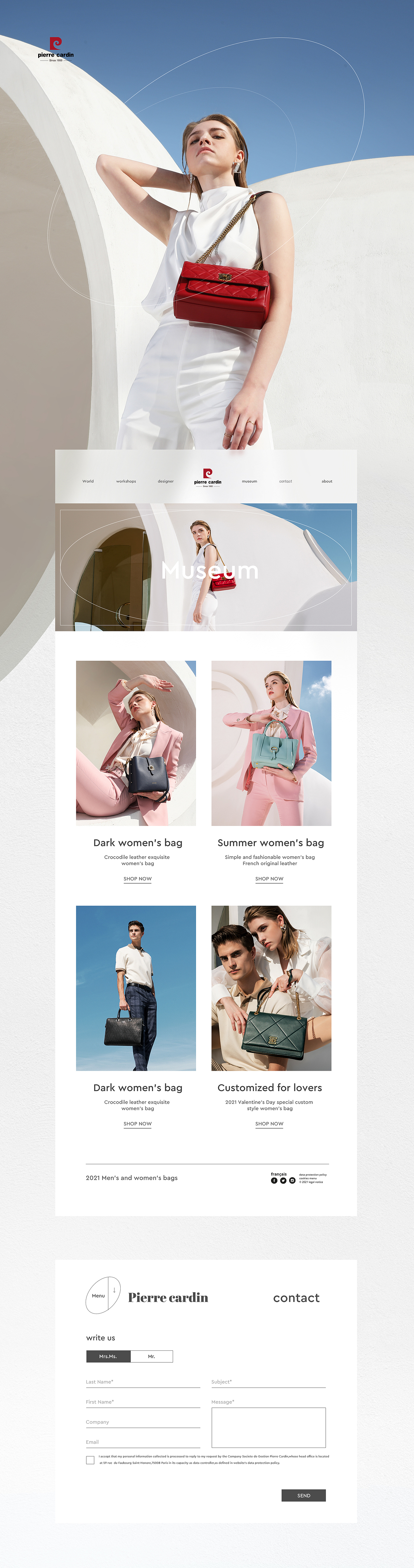 网站设计丨皮尔·卡丹×圣思羽 GODDESS OF WISDOM（图ZMjUzODQyNTMy） - 企业官网 - 站酷设计师圣思羽品牌策划原创素材 - 站酷ZCOOL