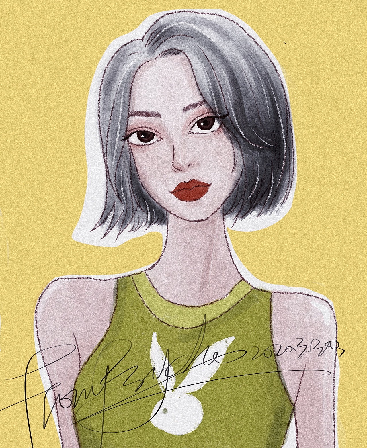 ipad手绘插画头像