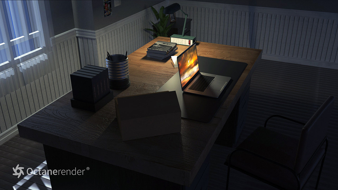 C4D室內(nèi)場(chǎng)景建模渲染練習(xí)（圖ZMjcwNTI5NjQw） - 建筑/空間 - 站酷設(shè)計(jì)師本吾原創(chuàng)素材 - 站酷ZCOOL