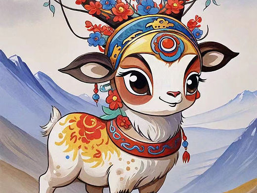十二生肖之羊｜国潮风｜插画作品