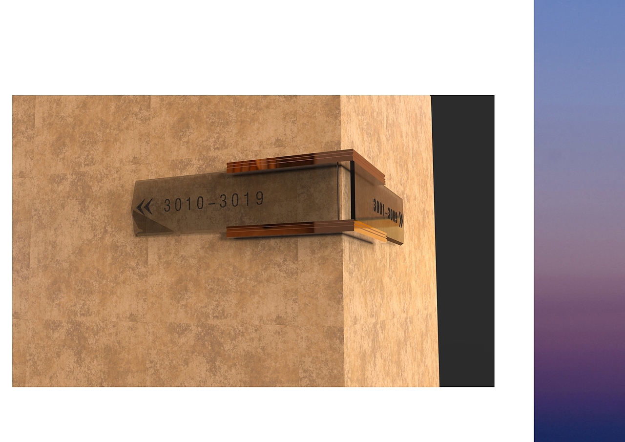 14年做的一个小酒店的导视设计