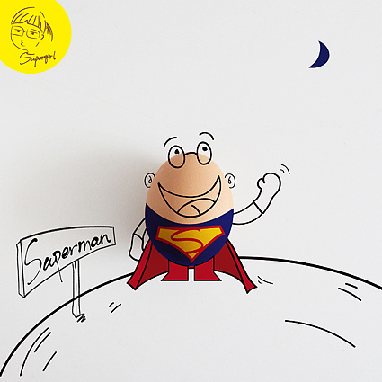 supergirl要画画之原创鸡蛋人物系列