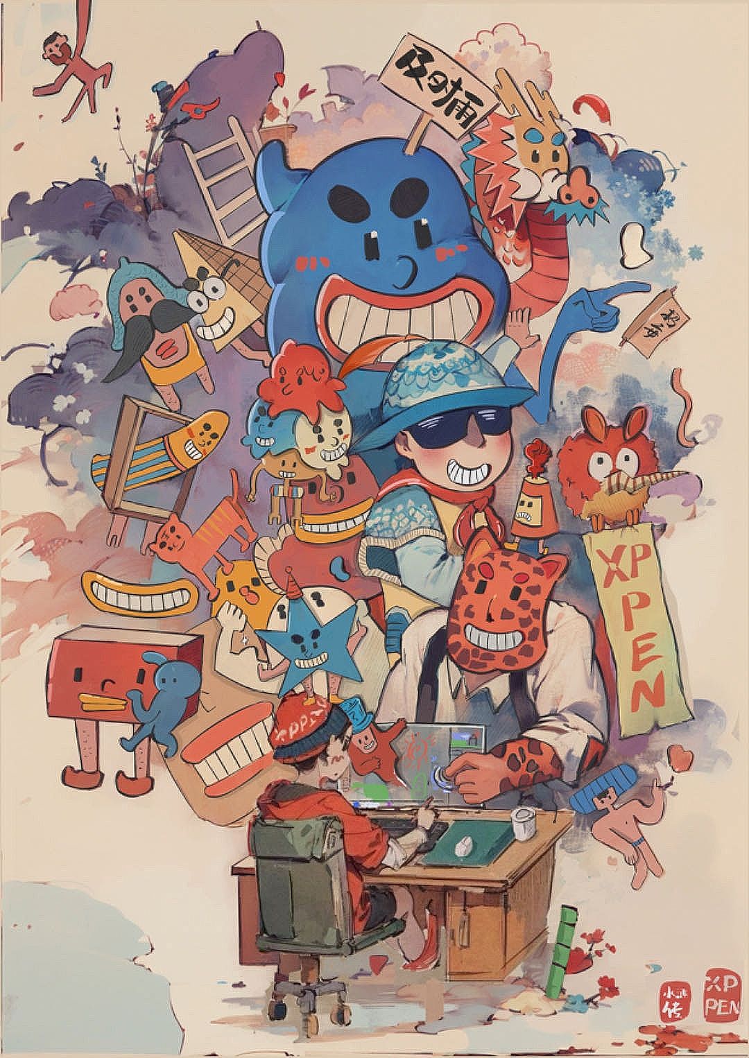 xp手绘板 插画设计