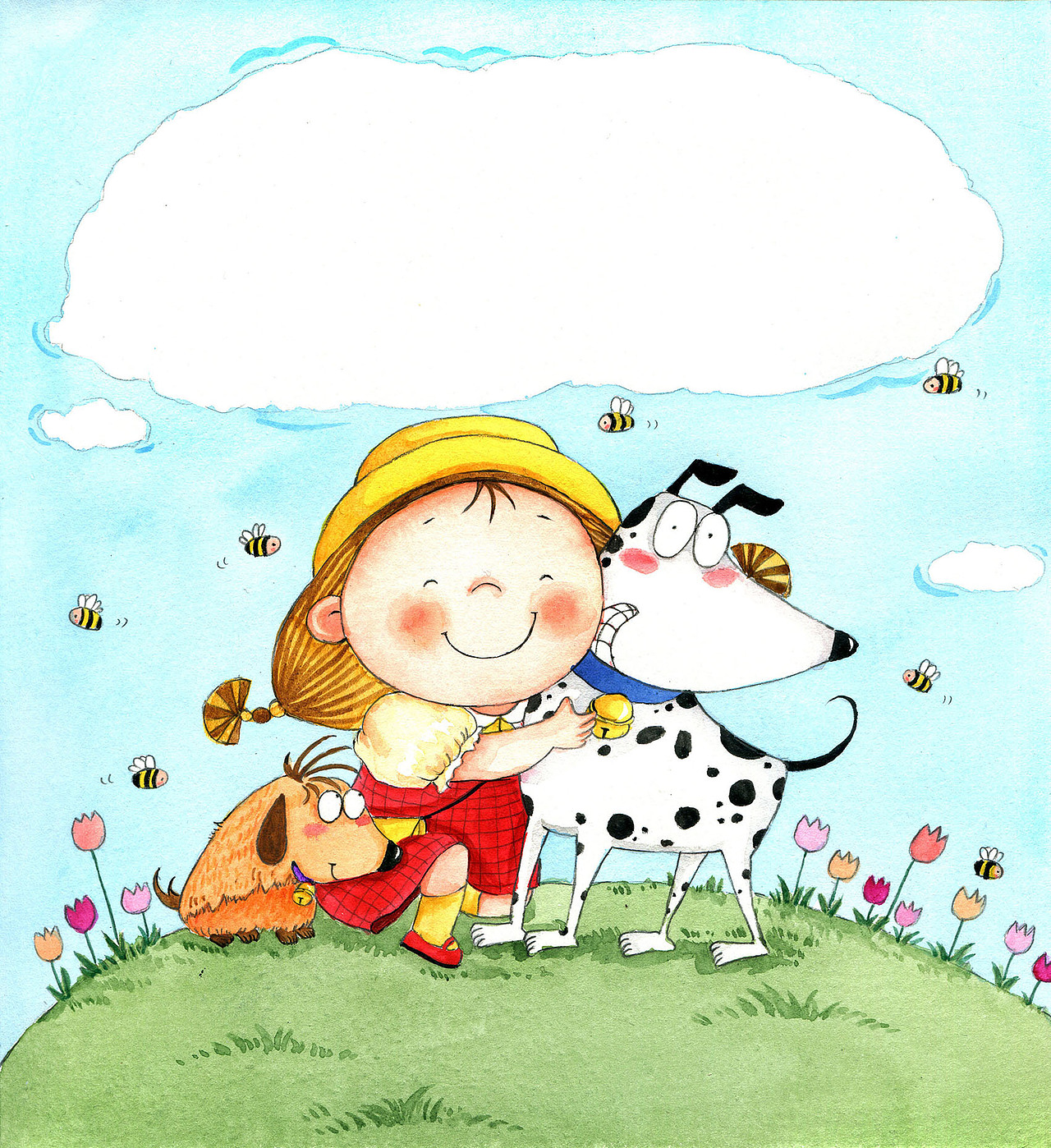 儿童低幼绘本插图狗狗乖