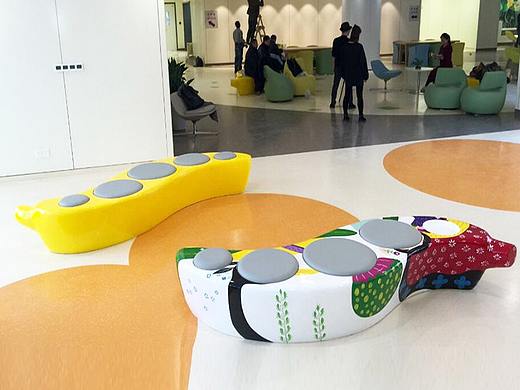 玻璃钢豌豆香蕉座椅