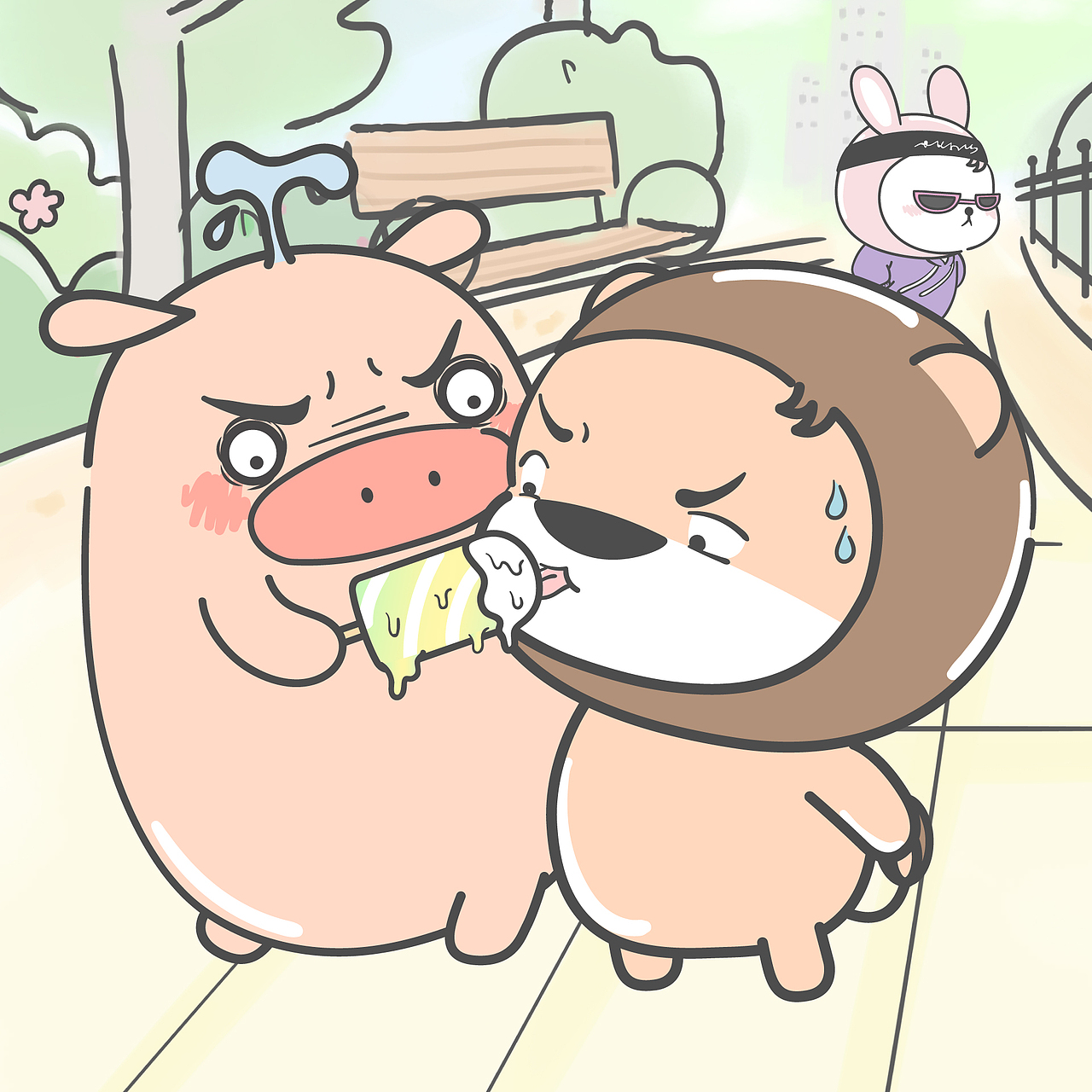 赛几】猪王子鸭鸭表情包【小狮子赛几】虎年情侣头像【小狮子赛几】