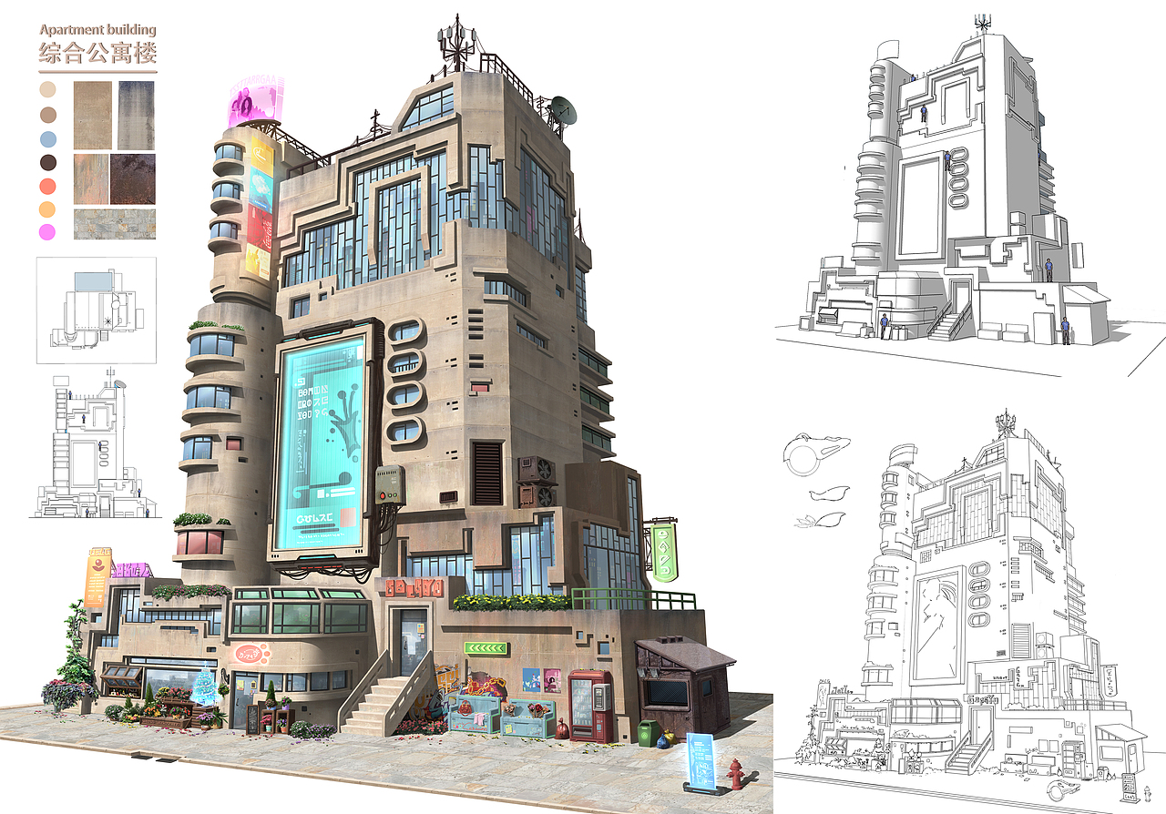 賽博朋克風(fēng)格探索（圖ZMjkyMzc1MjM2） - 游戲原畫 - 站酷設(shè)計(jì)師Lbaron原創(chuàng)素材 - 站酷ZCOOL