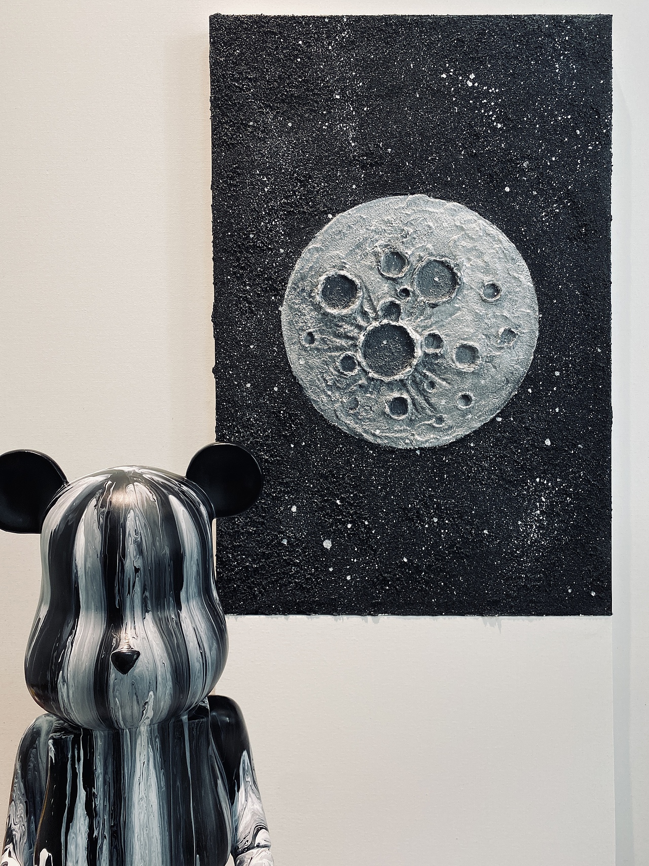 肌理画 | 月球（图ZMzA0ODU4Nzg0） - 绘画 - 站酷设计师许哥又在画画原创素材 - 站酷ZCOOL
