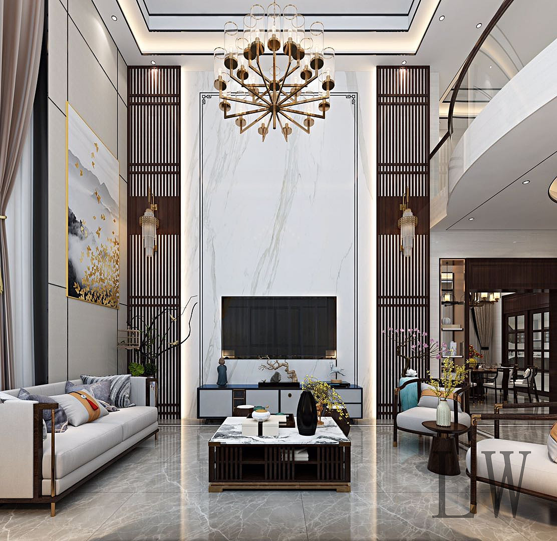 新中式挑空别墅