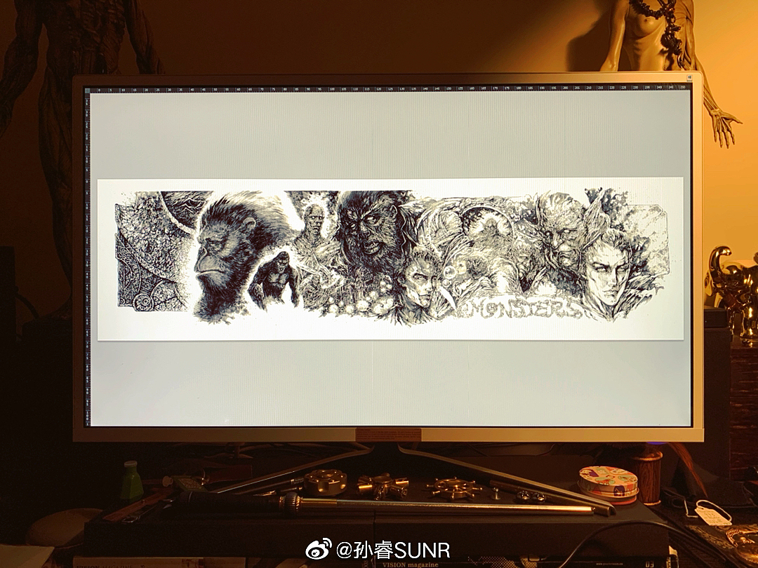 ◆monsters怪物们.纸稿扫描之后进电脑. ​​​（图ZMTg4ODg4MTY4） - 创作习作 - 站酷设计师孙睿SUNR原创素材 - 站酷ZCOOL