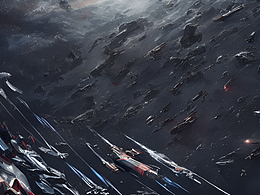 #站酷夢筆#三體艦隊來襲，地球艦隊迎接