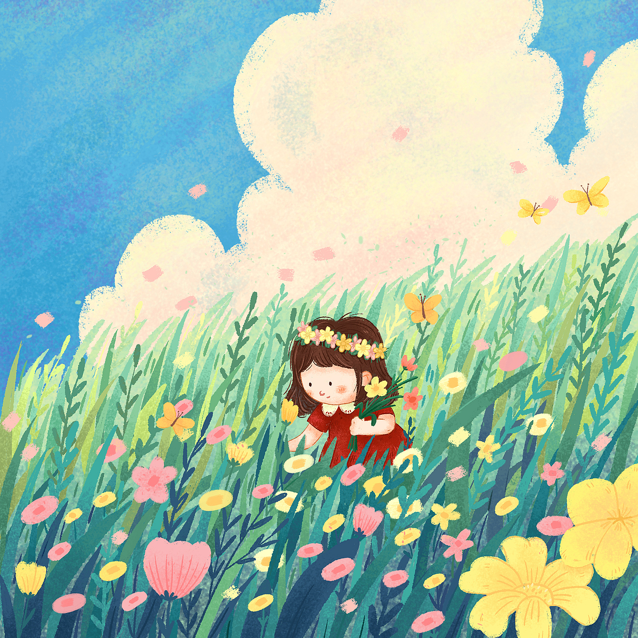 原创插画|小女孩日常合集