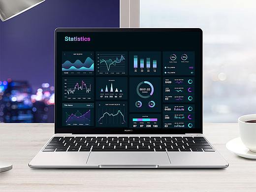 可视化数据界面 适配华为MateBook 13