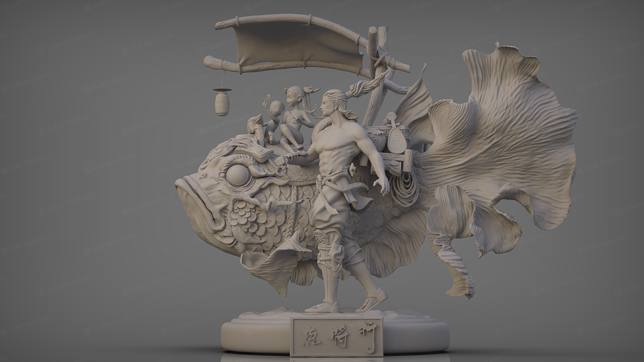 模型班线下18期学员王茜作业zbrush雕刻