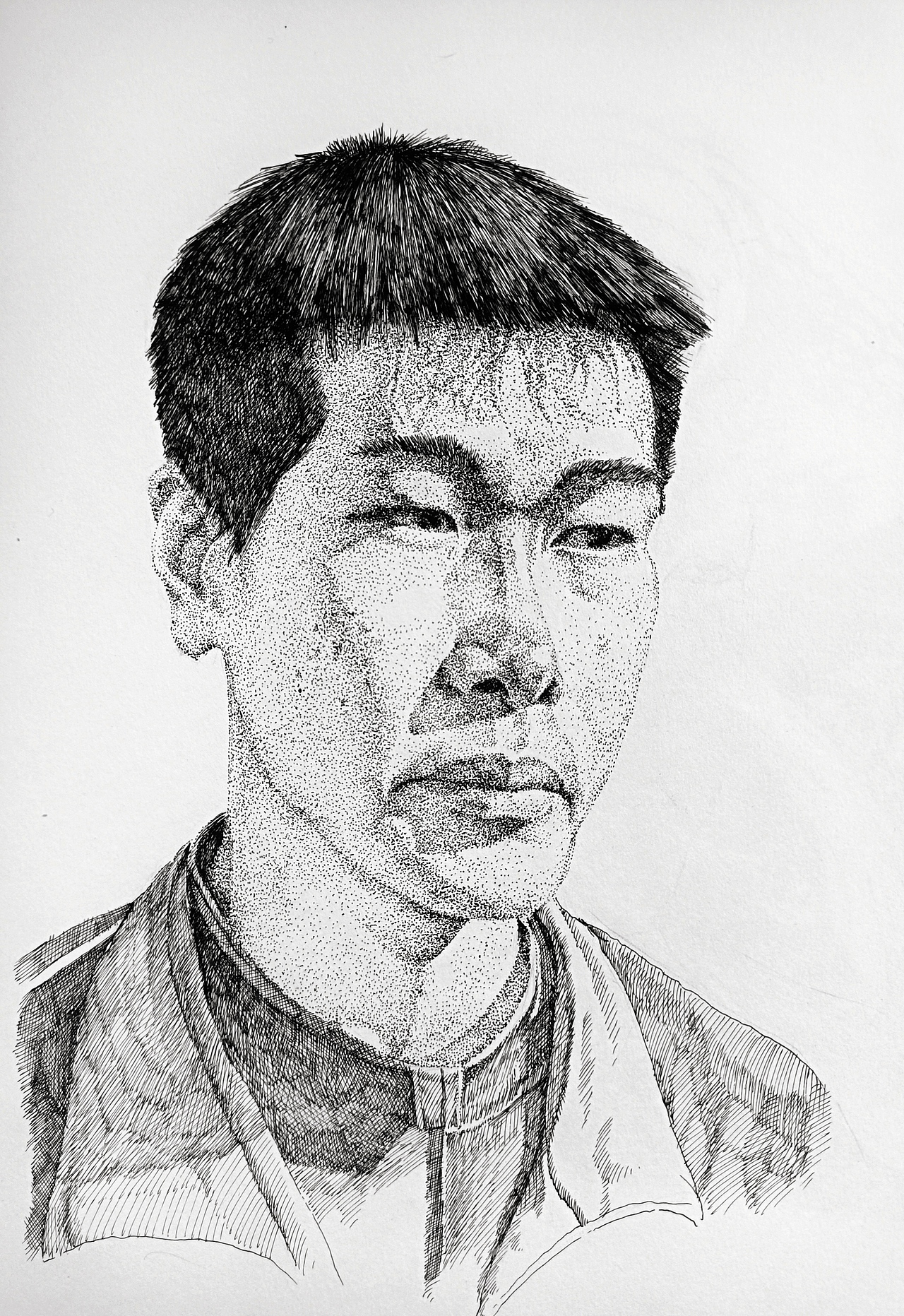 素描石膏像与点绘练习