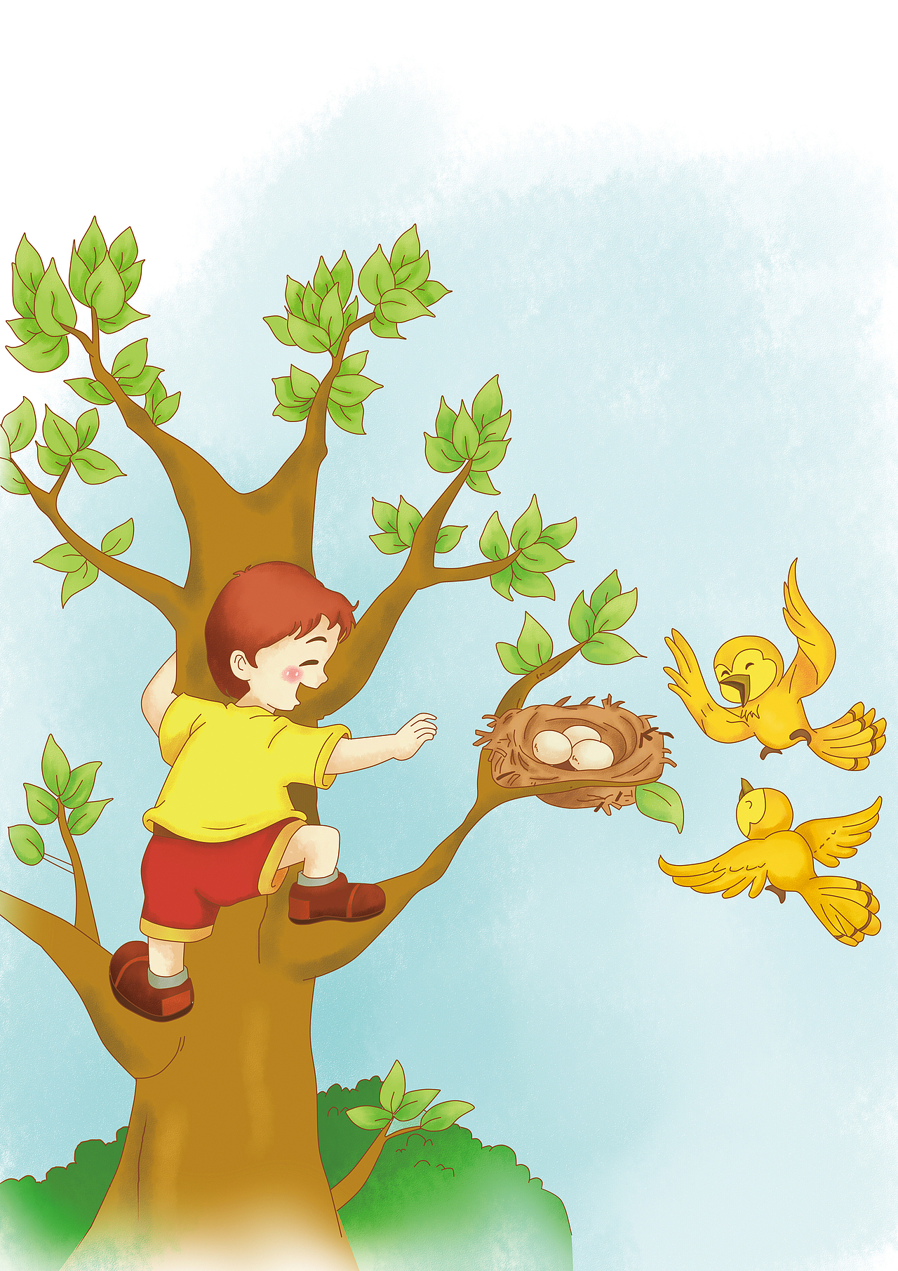 大学期间手绘儿童插画