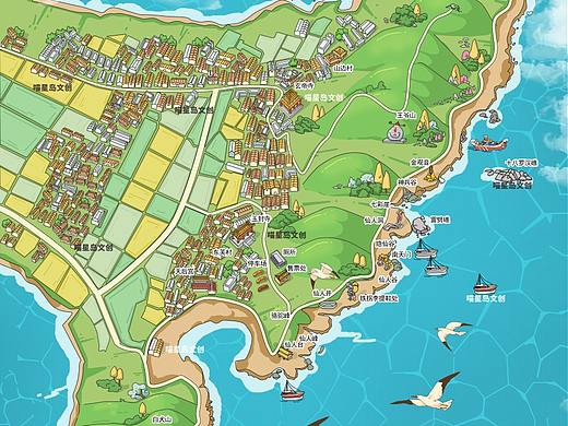 福州市海坛风景名胜区仙人井风景区手绘地图