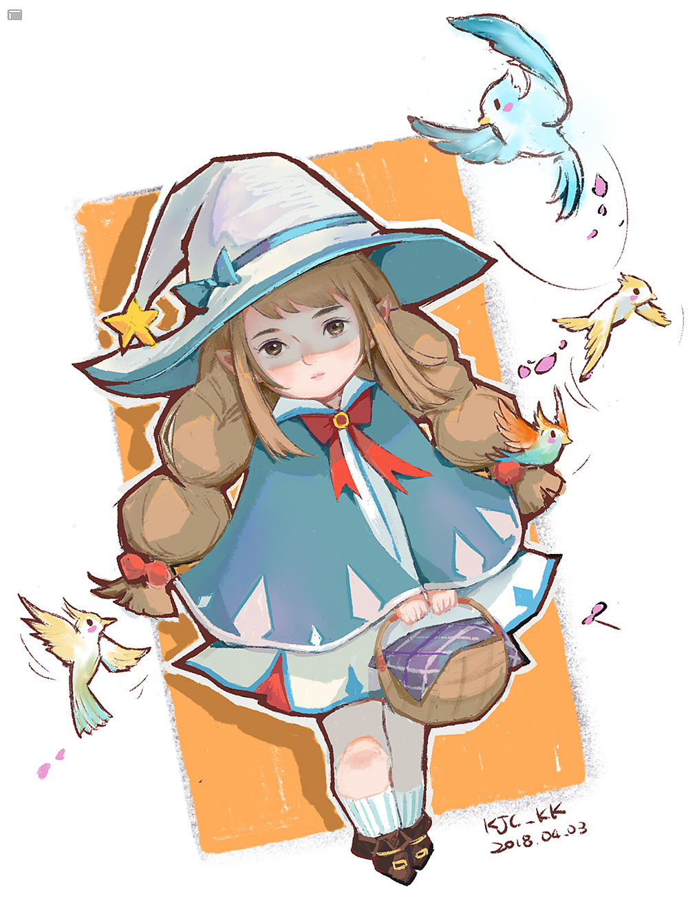 procreate绘制小魔女的日常系列（图ZMTE3MTc0ODEy） - 创作习作 - 站酷设计师KJC_KK原创素材 - 站酷ZCOOL