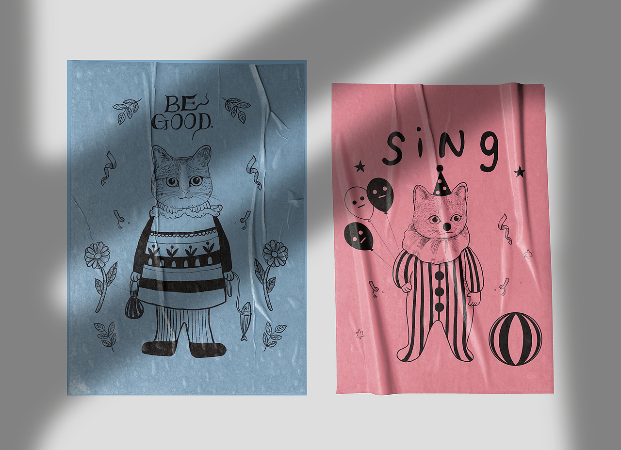 【原创插画】- 复古手绘猫咪图鉴（图ZMzQ3MTc4MzI0） - 艺术插画 - 站酷设计师片刻文创原创素材 - 站酷ZCOOL