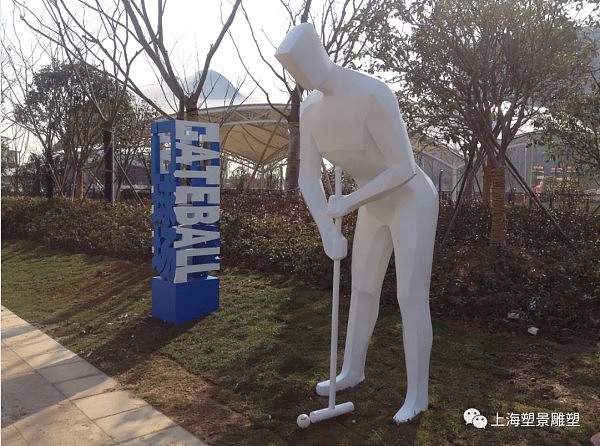 苏州球场拍羽毛球雕塑摆件-不同造型运动员不锈钢雕塑